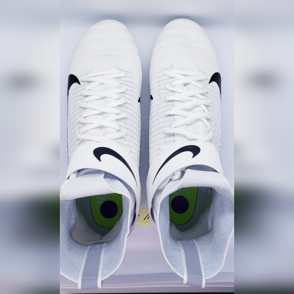 NEW Size 14 Men's Nike Alpha Menace Elite 2 Football Cleats White AO3374-101 - Picture 5 of 11